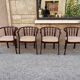 Suite de 4 fauteuils bois vintage années 80