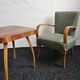 Halabala “Spider” coffee table and Hungarian late Art Deco armchairs, 1950s