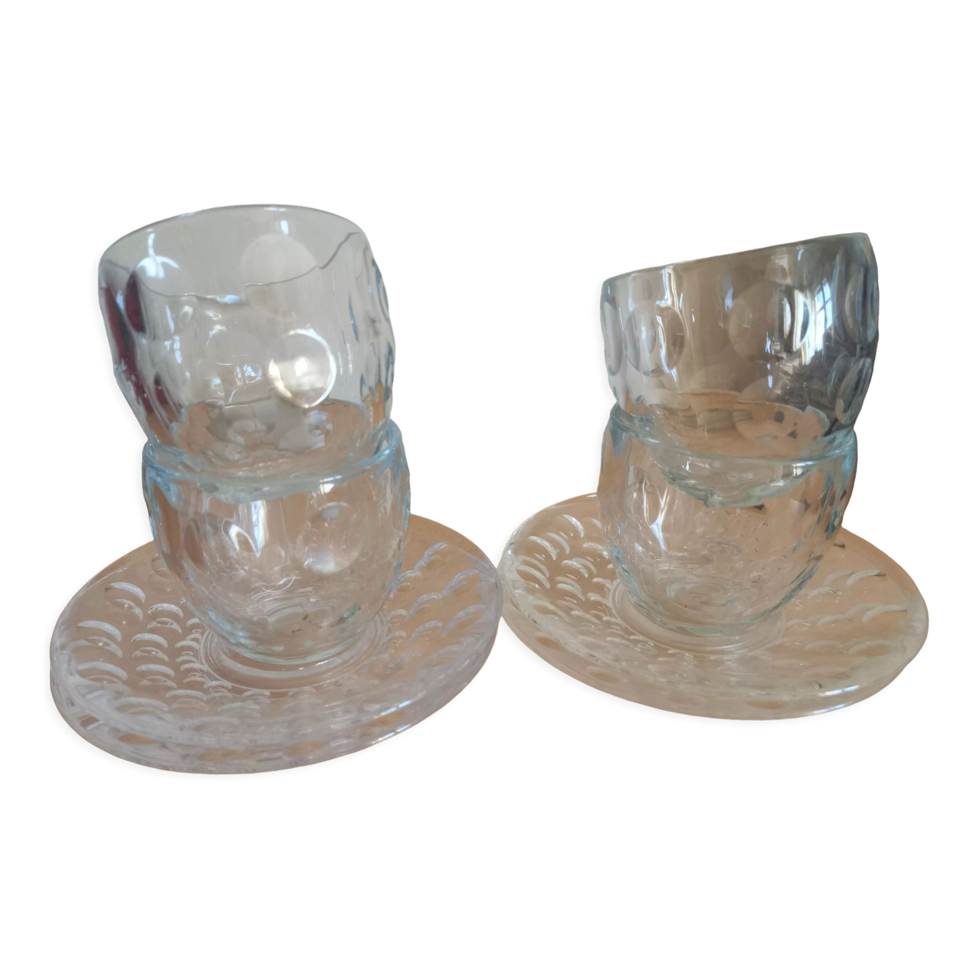 Set 4 cups 4 sub-cups Guzzini bubble model Venice