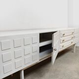 Vintage wooden credenza sideboard 'Cubism'