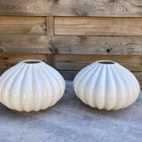 Paire de 2 vases ronds polylobés