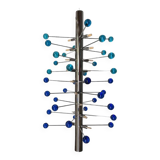 Contemporary Light-Blue and Blue “Cactus” Murano Glass Sputnik Chandelier