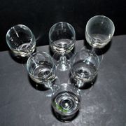 Perrier Jouet set of 6 Anemone Cuvée Belle Epoque champagne flutes in Gallé enamelled crystal