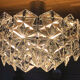 Crystal tassel chandelier lamp Kinkeldey germany 70's