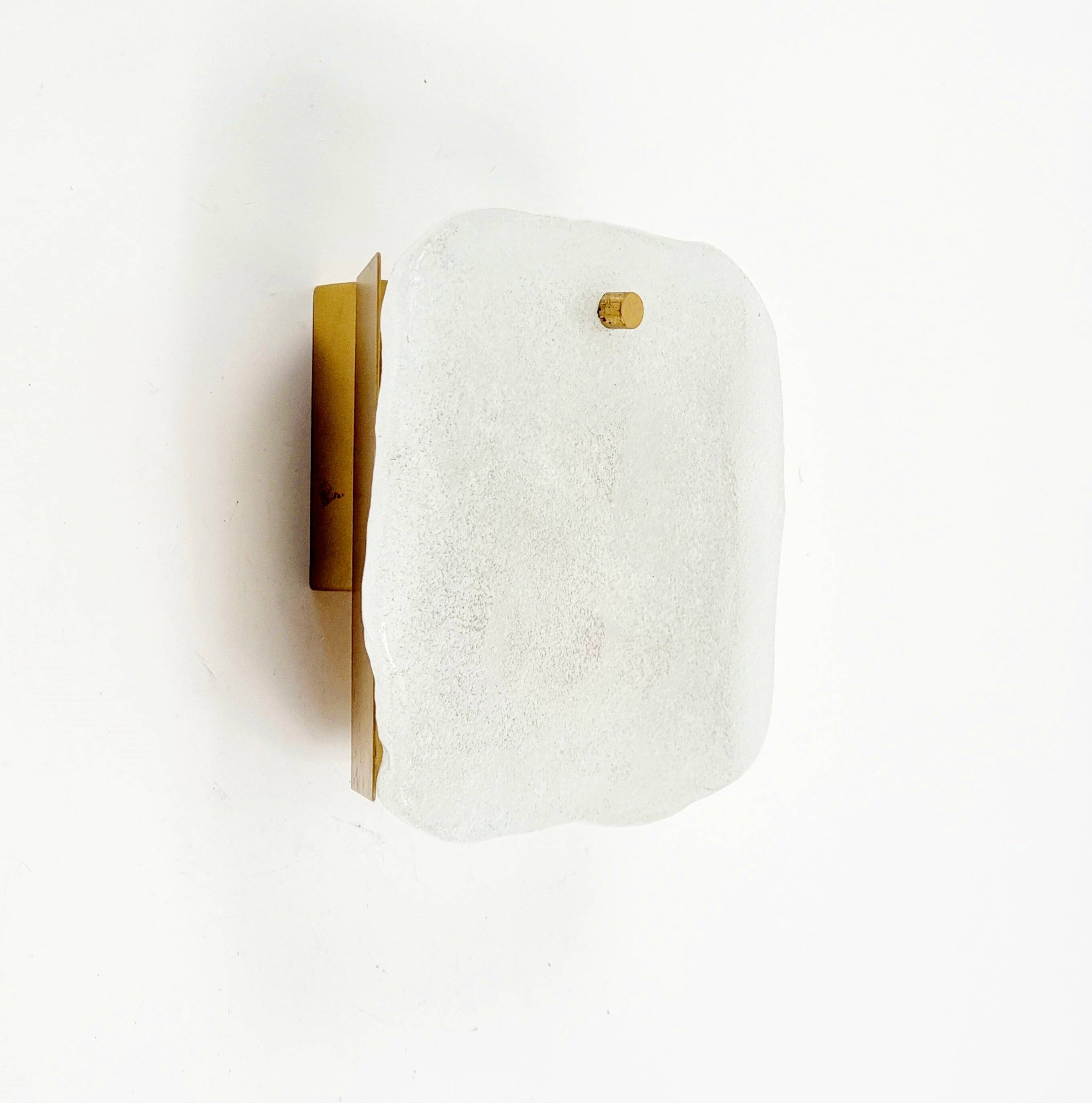 Mid-Century Frosted Glass Wall Light/Sconce from Kalmar, Austria, 1960s