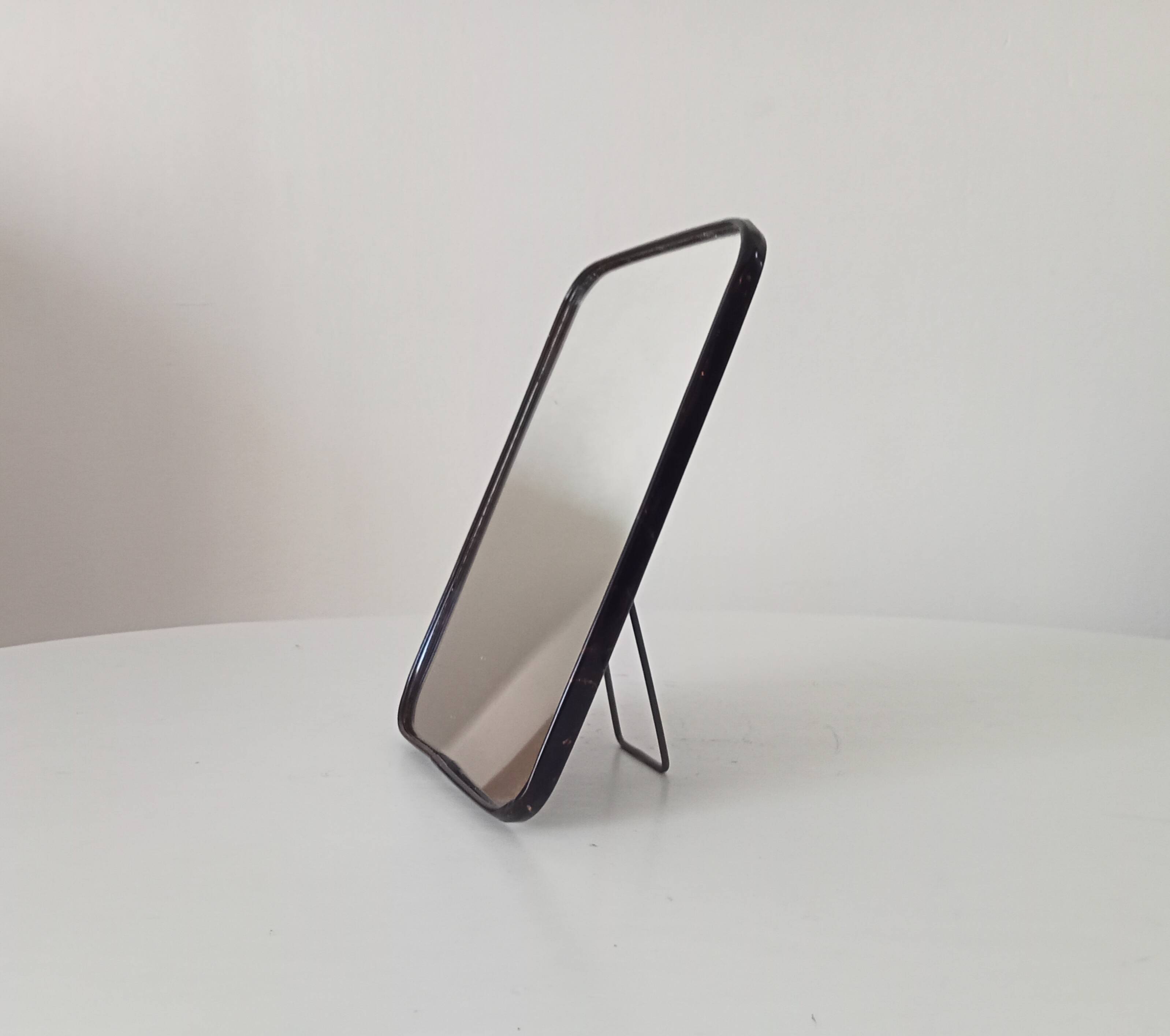 Vintage barber style tabletop mirror