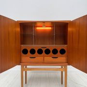 1950s vintage Torbjørn Afdal teak 'Bacchus' bar cabinet Norway