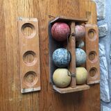 Old wooden ball game in its box