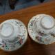 Duo tasses et sous-tasses en porcelaine Vieux Paris XIX ème