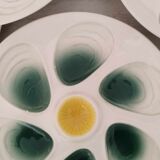 Plates Oysters Shellfish Seafood Earthenware Salins Vintage