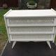 Vintage lacquered chest of drawers grey white