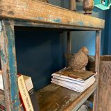 Green patinated teak floor