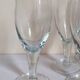 Six XXL blown glass stemmed glasses