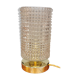 Table lamp with pressed glass globe