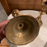 Pair of solid brass candlesticks