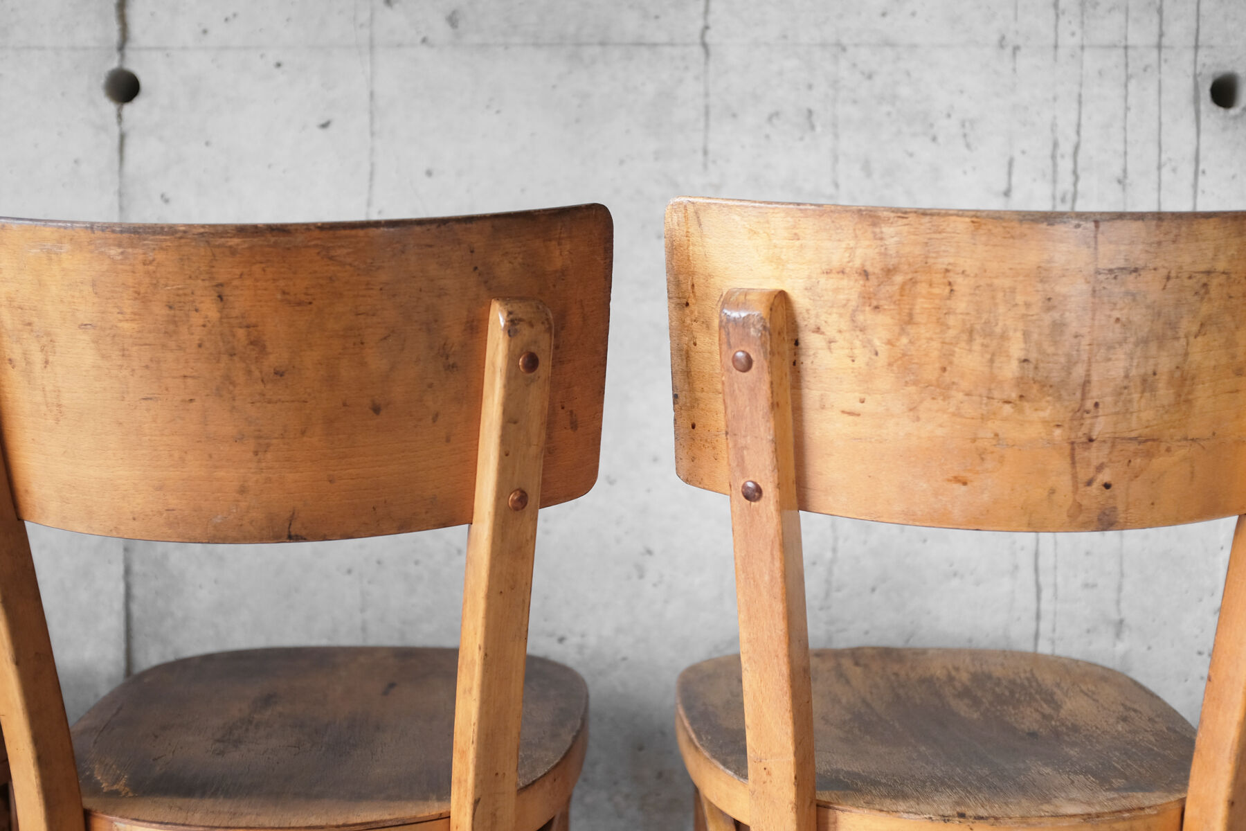 Set of 4 chairs Bistro Baumann 1950