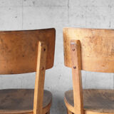 Set of 4 chairs Bistro Baumann 1950