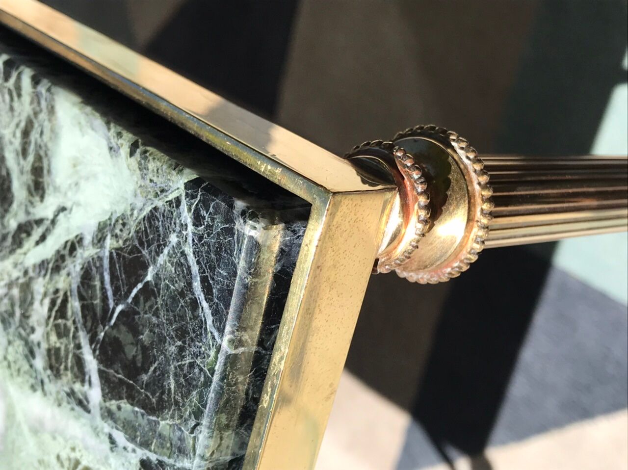 Green marble coffee table