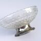 Glass and metal fruit bowl on pedestal, 1930s