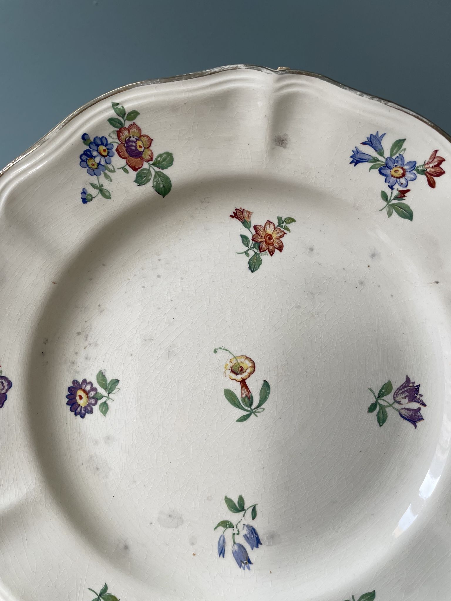 Set of 4 flat plates Sarreguemines France