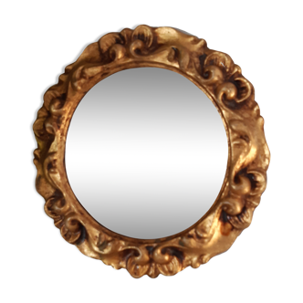 Round resin mirror 70s 24cm