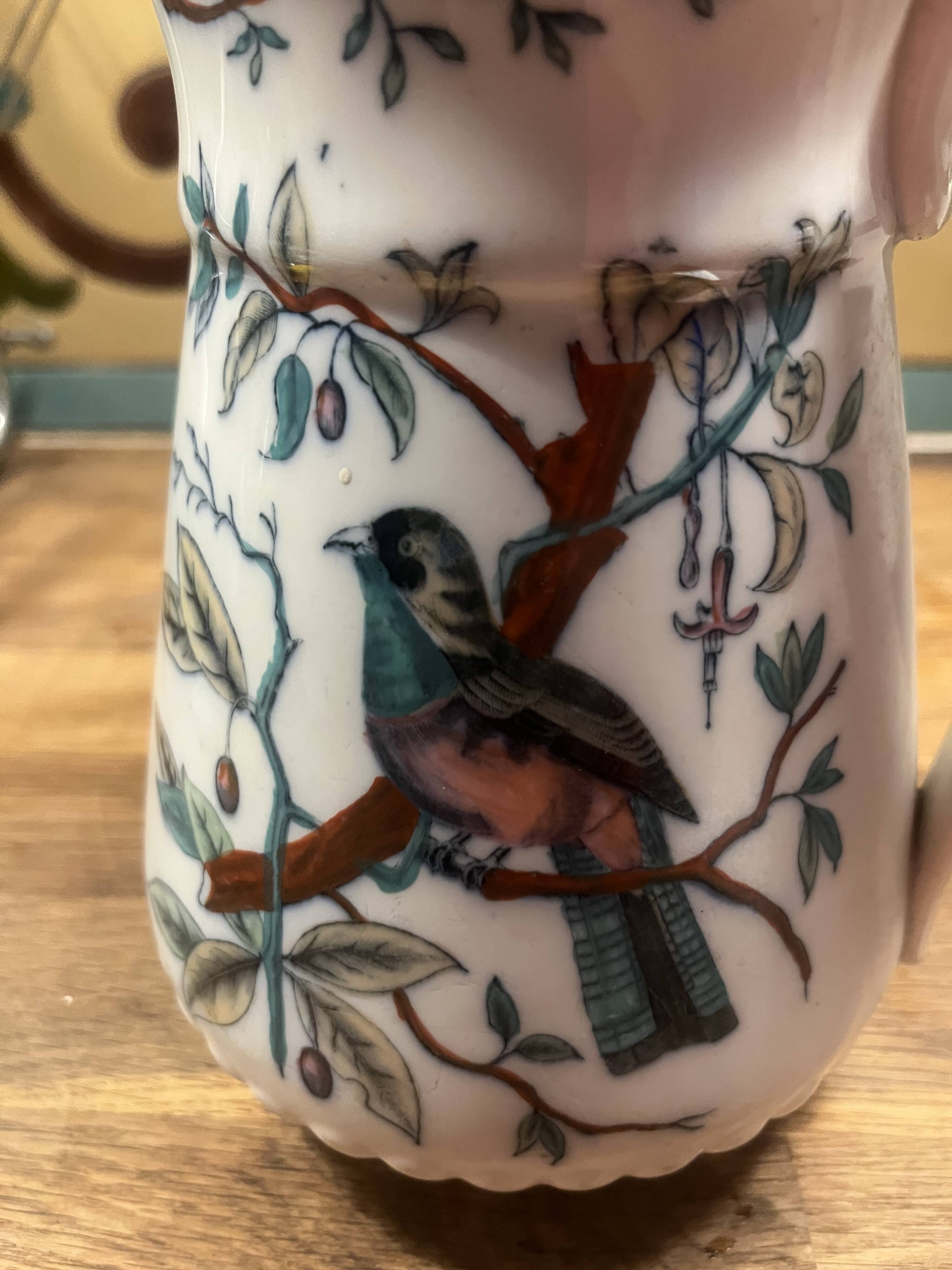 Typical English porcelain jug, "Indian Tree" decoration.