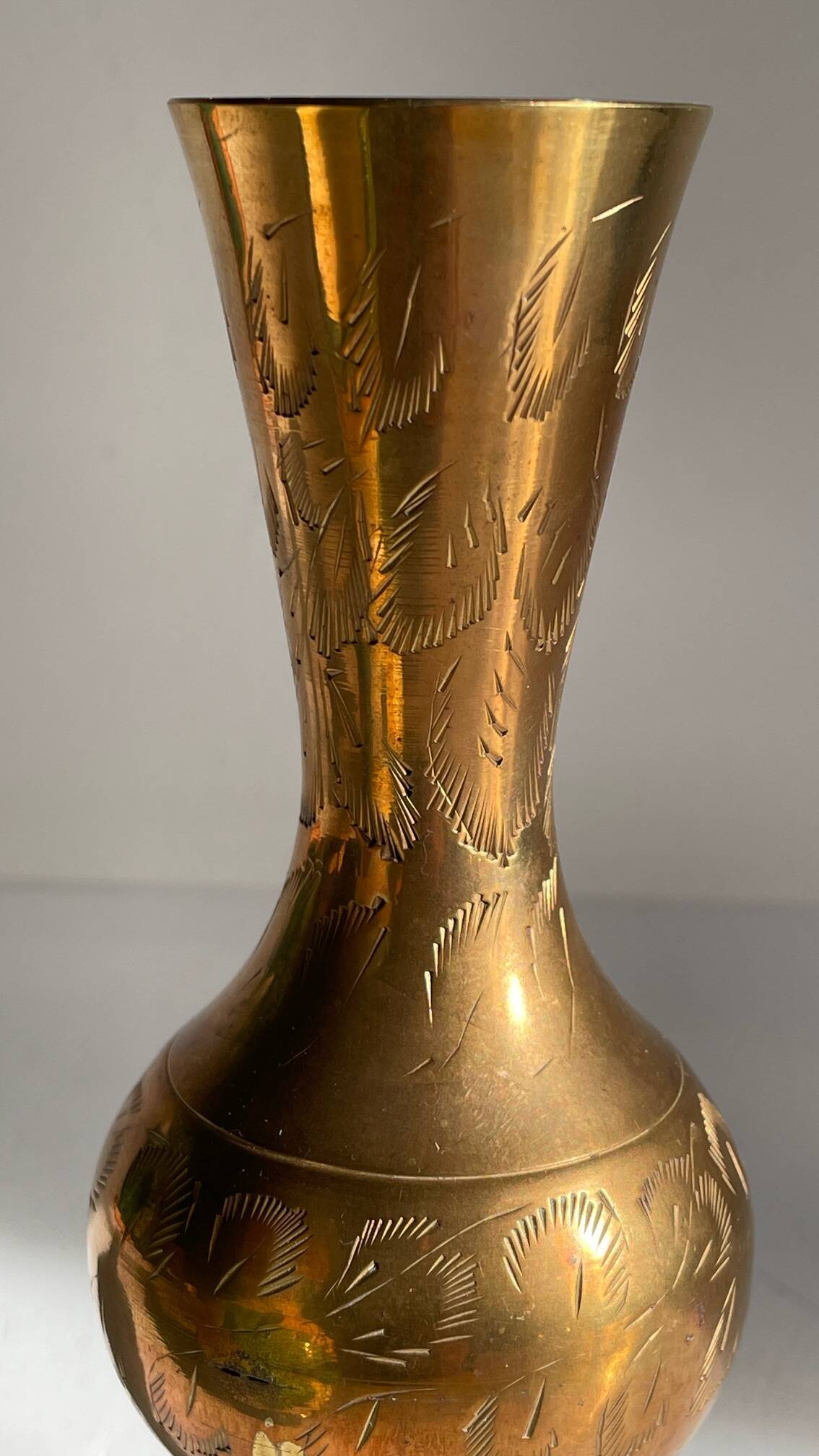 Vases céramique et laiton artisanal vintage