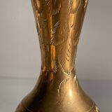 Vases céramique et laiton artisanal vintage