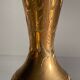 Vintage handcrafted ceramic and brass vases