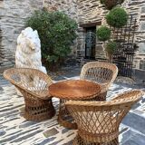 Garden lounge in rattan 1970