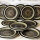 10 Kosmos series dessert plates by Arabia Finland