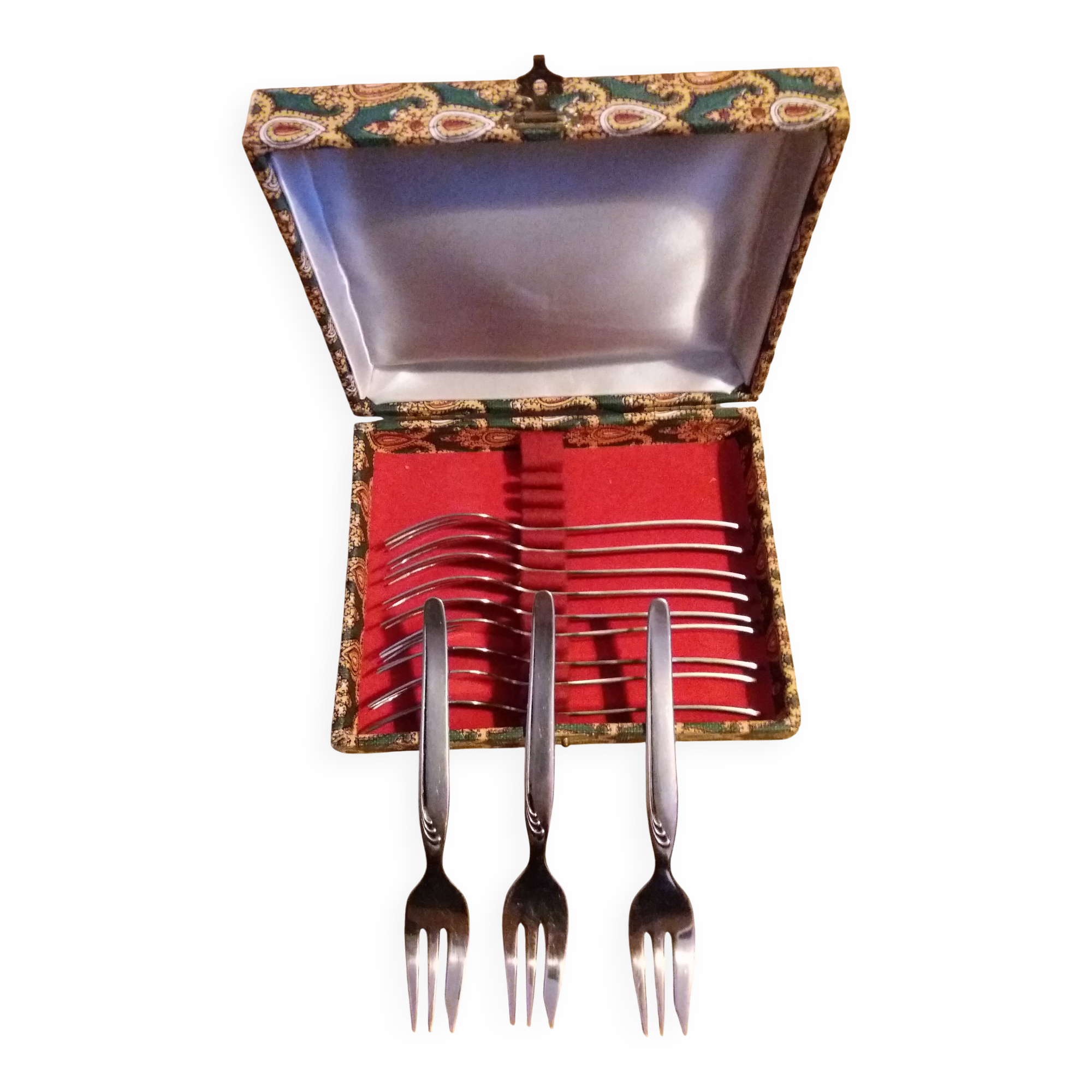 SMS Barenthal brand stainless steel dessert forks in a box
