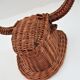 Bull head minotaur wicker vintage 60s-70s