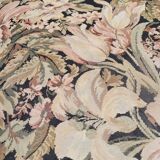 Napoleon III period armchair with floral tapestry, 19th century