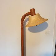 Articulated floor lamp in Scandinavian pine from the 1960s.