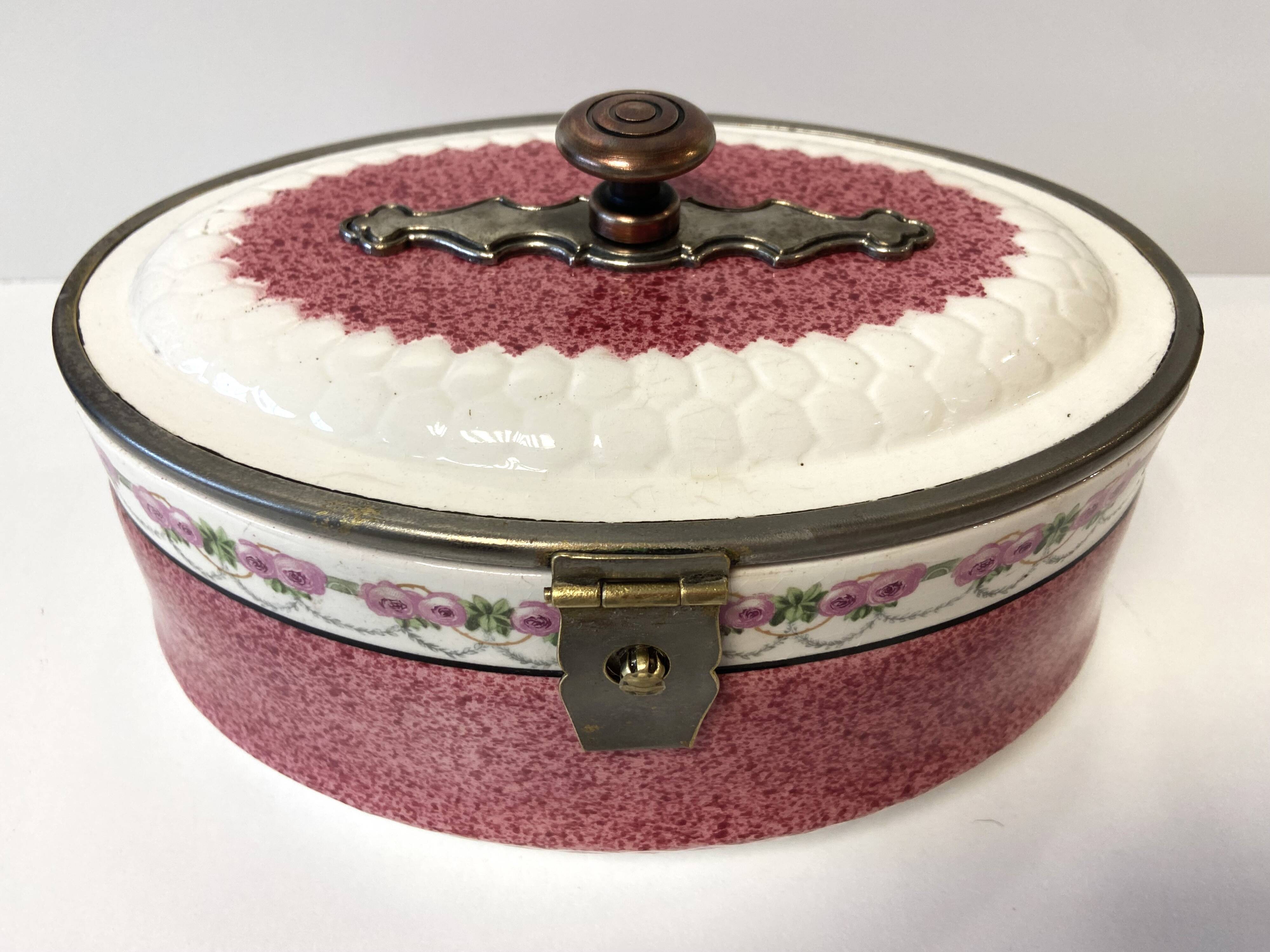 Pot Biscuit en Faïence Fabrication Allemande Début 1900