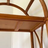VINTAGE Bamboo Wicker Shelf