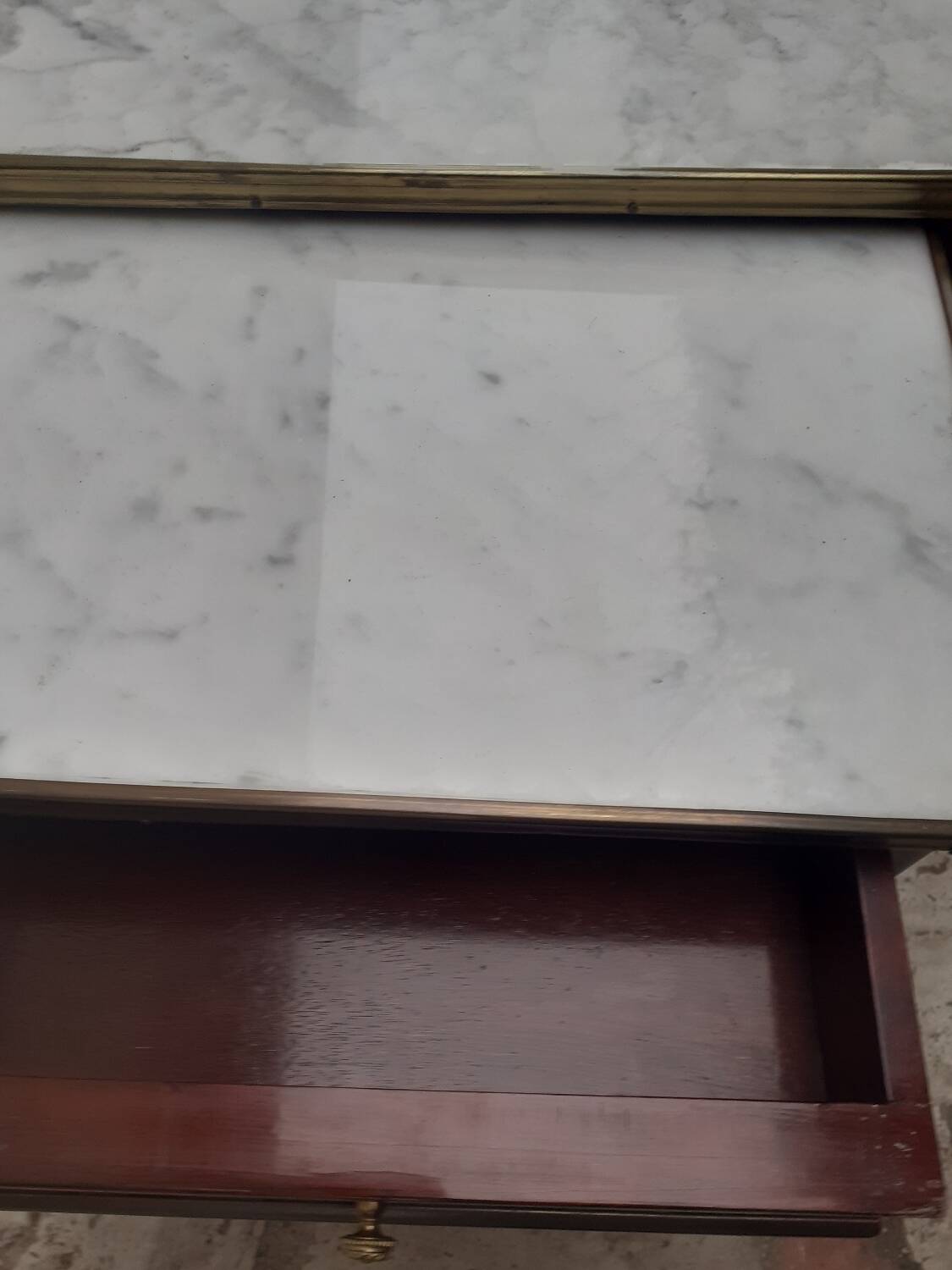 Set of three Louis XVI mahogany nesting tables