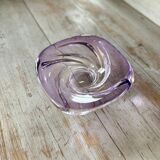 Cendrier en verre violet