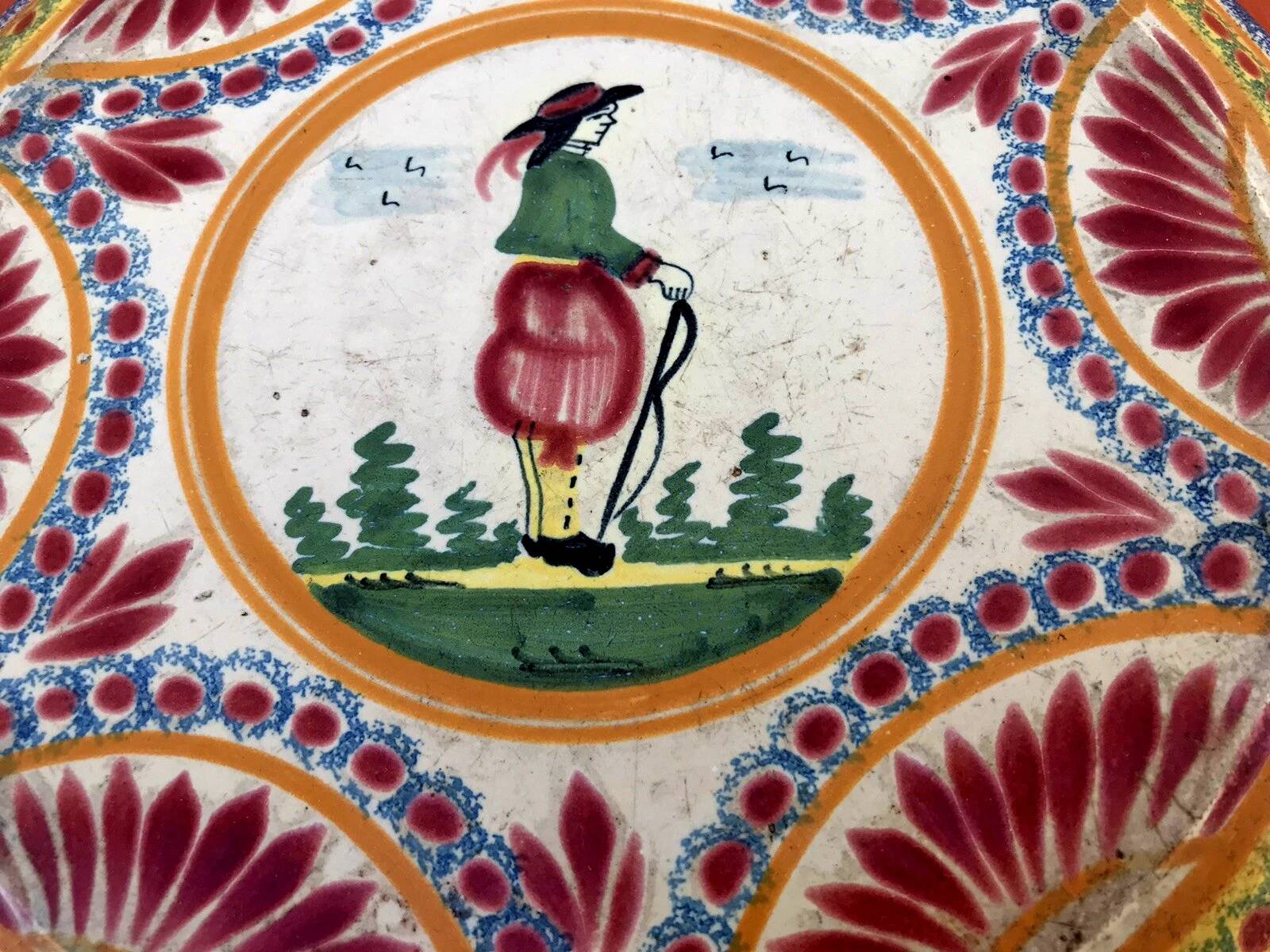 Ancien dessous de plat  Faïence Henriot Quimper