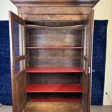 Empire period bookcase in blond walnut circa 1810