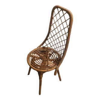 Vintage rattan and wicker chair