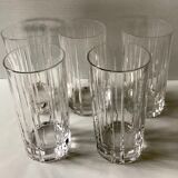 5 verres en cristal