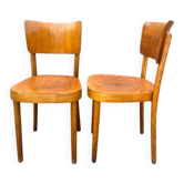Vintage Thonet bistro chair in bent wood, 1960s.