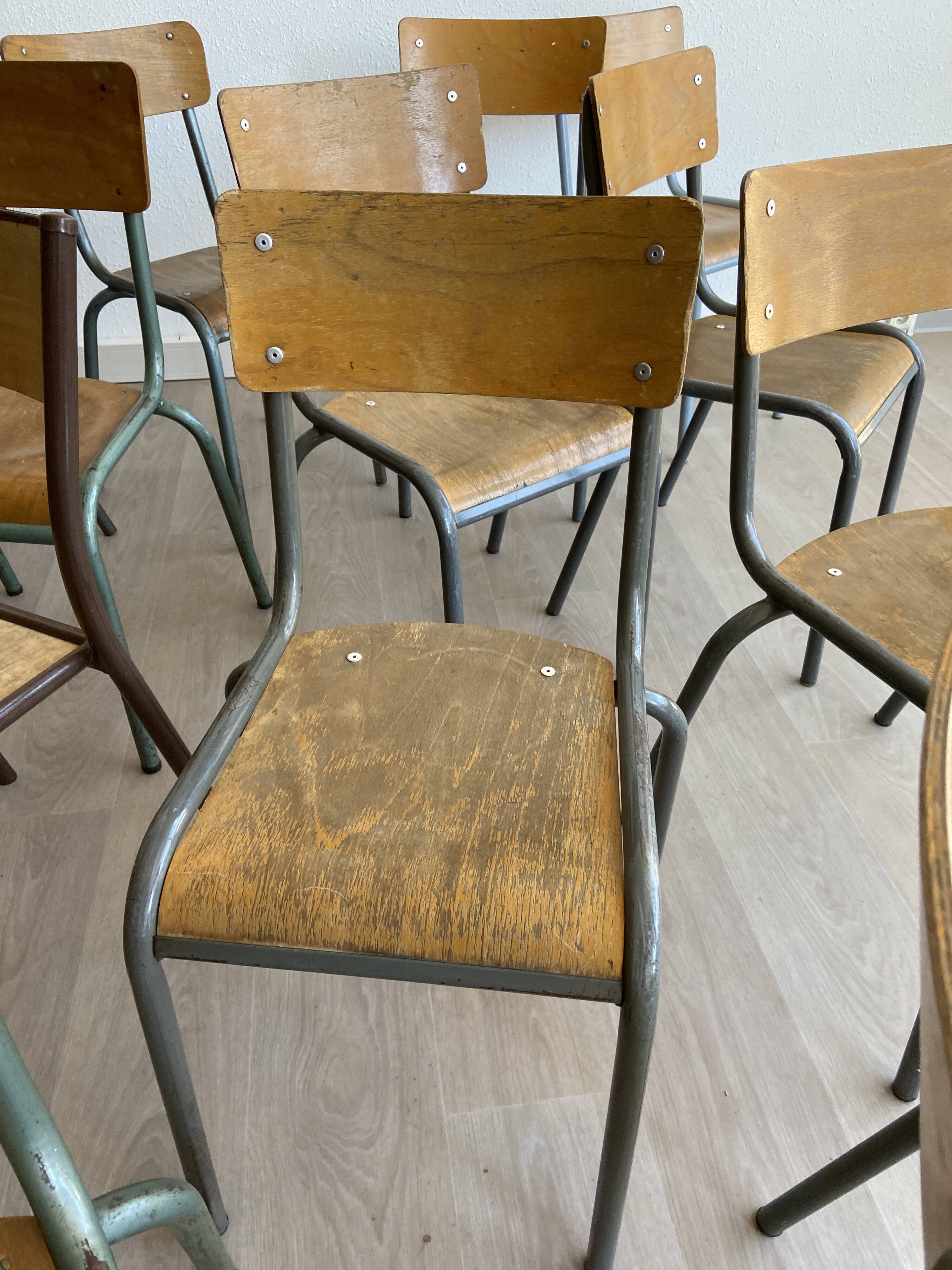 20 vintage mismatched school chairs