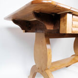 Dining table with extensions of birchwood