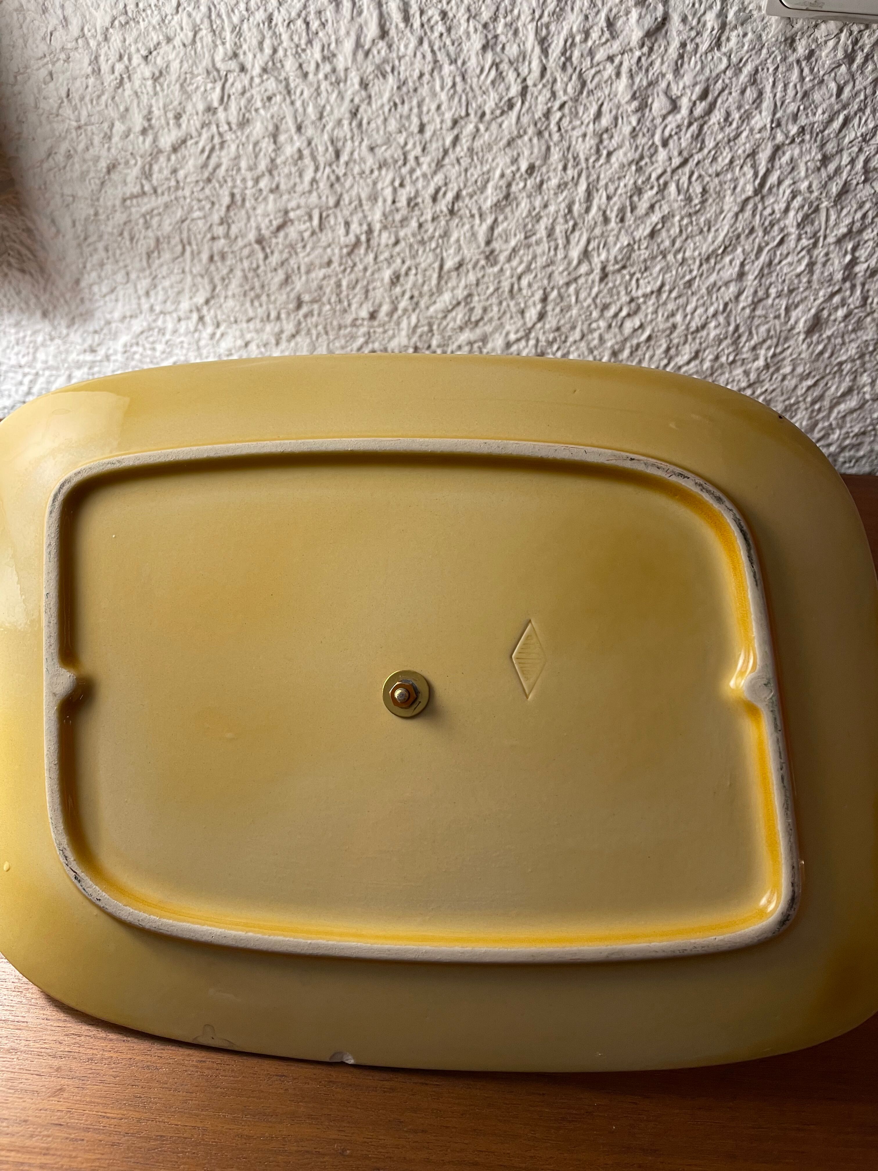 Cheese platter Vallauris bull decoration