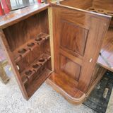 Bar cabinet with solid teak system circa 1980