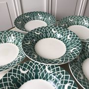 Lot of 6 hollow plates digoin sarreguemines model "leïla" years 30-40