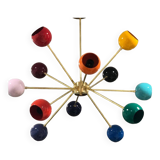 Lustre Sputnik - Lustre en laiton à 12 lumières - Composant certifié UL - Plafonnier